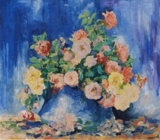 1978 Roses 80 100 oil on canvas